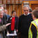 The Rev Dr Geoff Howarth, second from right, was installed as Vicar of St Bartholomew's five days before the quake ravaged Kaiapoi.