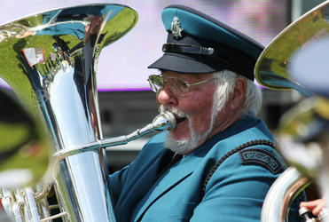 Greymouth and Westland brass bands played before the service proper began.