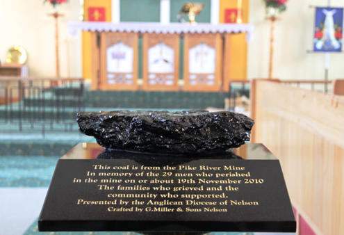 Greymouth's Anglican parishes are recognised for their service to their communities in the wake of the Pike River disaster.