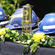 In front of the stage was a black-draped table bearing 29 miners' helmets and lanterns - engraved with the names of the lost miners.