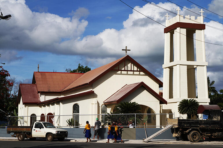 The newly refurbished St Paul's Church, Nuku'alofa.