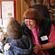 The Rev Helen Roud greets a guest at one of St Chad's Linwood's regular Friday community lunches. 