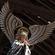 This Gabriel sculpture, usually found in ChristChurch Cathedral, is being suspended above Worcester St. Photo/The Press 