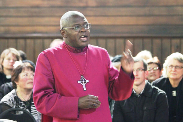 Archbishop John Sentamu also presented the Reeves family with a compass rose flag, and an embossed silver salver.