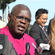 The Archbishop of York, Dr John Sentamu, talks to the media after paying his respects at Sir Paul's tangi,