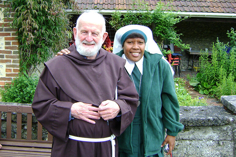 Br Brian Harley SSF and Sr Veronica (from Melanesia) at Hilfield Friary, before the 2008 Lambeth Conference. They were on the chaplaincy team.