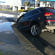A car sinks into liquefaction following the latest aftershocks in Christchurch. Photo: Tim Kelleher