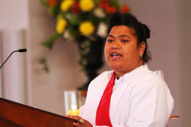 The Rev Lipena Smith, who hails from Samoa, delivered a Tikanga Pasefika woman's reflection.