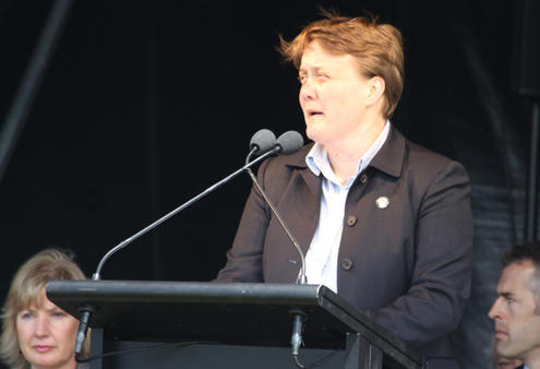Kathryn Leafe, who spoke on behalf of the welfare groups - and who was a key player in organising the service.