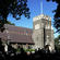 Folk gathered under the trees for the 10am Eucharist service at St Barnabas Fendalton yesterday.