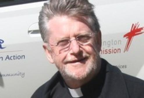 Father Sir Des Britten: "It's all so terribly exciting." Photo/Cook Strait News