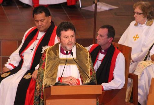 +Philip preaching the sermon. His first plan was to read Sir Paul's own homily. But when he grew too ill, he insisted that +Philip "do it."