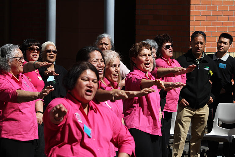 "The Angies" - the Auckland Maori Anglican Club, supply the garnish to a speech.