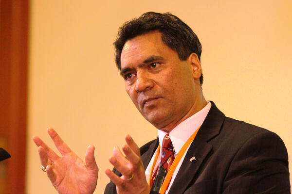 Robert Kereopa, the Chief Executive of the AMB, welcomes the delegates to the conference. Robert Kereopa, the Chief Executive of the AMB, welcomes the delegates to the conference.