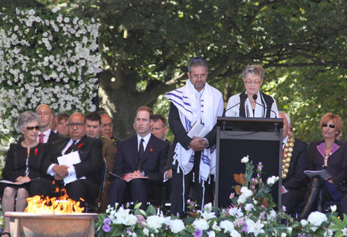 The Rabbi read from Hebrew and Aramaic texts.