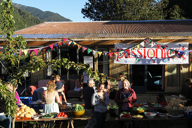 Kai-time at Passionfest - the annual Jesus/community/justice festival which Ngatiawa hosts each summer.