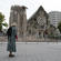 Bishop Victoria Matthews surveys the ruined tower of her cathedral. Photo: Lloyd Ashton
