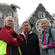 Dean Peter Beck, Archbishop David Moxon and Bishop Victoria Matthews front up to the cathedral damage. Photo: Lloyd Ashton
