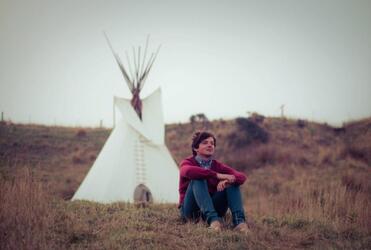 Would any festival be complete without a teepee? Brad (seen here) and Claudia Woods took most of the photos featured here.