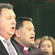 Shane Jones and Bishop Kito leading a waiata.