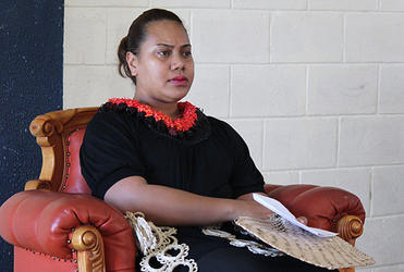 Princess Fatafehi Tuita was on hand for the welcome at St Andrew's School. 