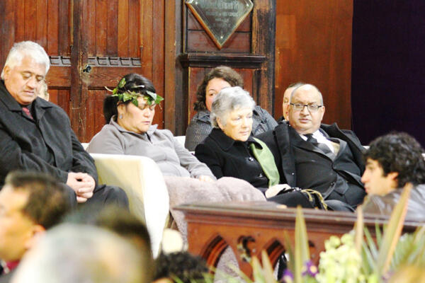 For more than an hour, the Governor General and his wife sat in the sanctuary alongside Sir Paul and his family.