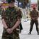 Soldiers observe the two minutes' silence in Christchurch. Photo: TV3