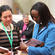 Irene Ayallo from Kenya signs the new mission road map for Kaz Yung.