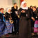 Sr Kalolaine Tuineau, CSN, dances the Lord's Prayer during the Pasefika presentation - supported by Amy Chambers and Kofe Havea . 