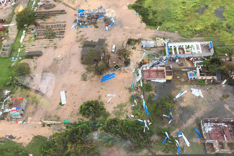An aerial photograph taken after first floodwaters receded shows the devastation affecting whole regions of Mozambique. Photo: ACT Alliance/CWS.