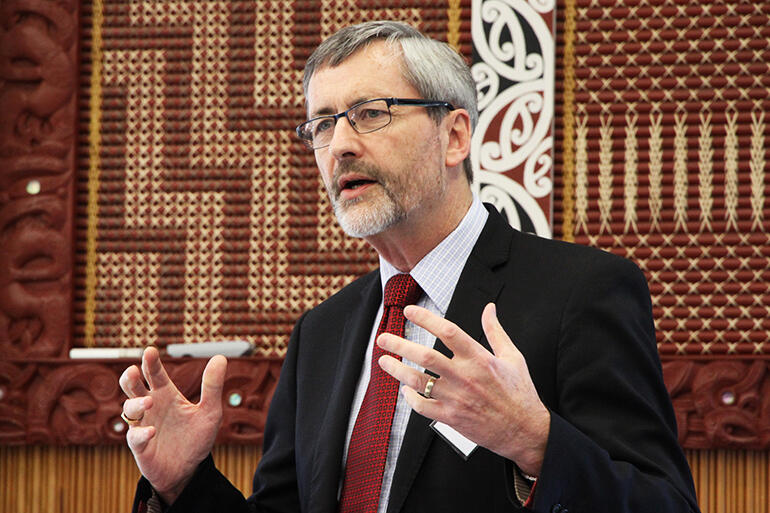 The Rev Tony Gerritsen, the Manukura at St Johns, welcomes attendees, and sets the scene.