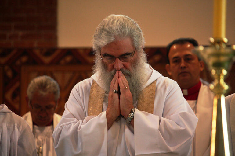 The Rev Ron Elder, one of the priests at Holy Trinity, Gisborne. 