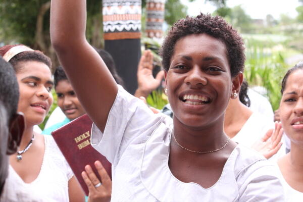 A Bible and a smile