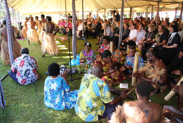 Synod erupts with song