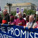 The Archbishop of Canterbury leads marchers through London.
