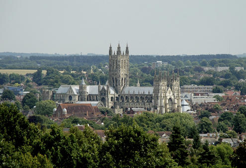 Canterbury Cathedral in the heart of Kent, England.