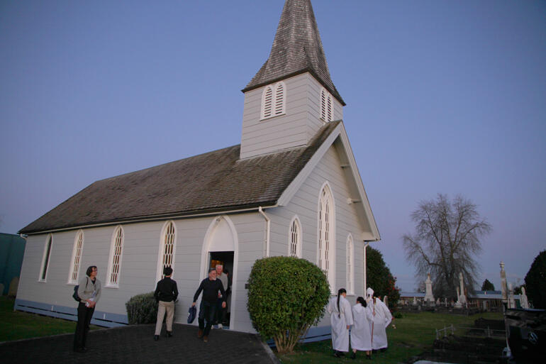 The Anglo-Catholic Hui visited St John's Te Awamutu(1854) the region's earliest survivng church, due to its protection by Te Paea Tīaho Pōtatau.