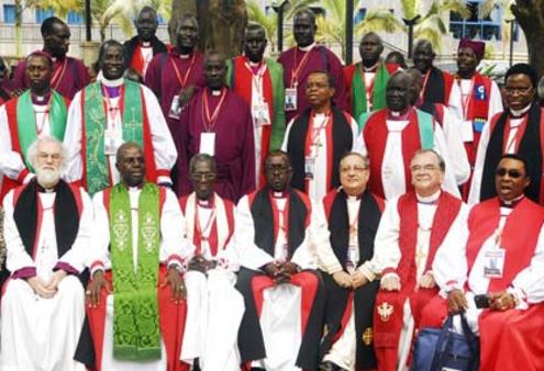 Bishops gather for the second meeting of the Council of Anglican Provinces of Africa in Entebbe. Photo: Stephen Wandera/AP  