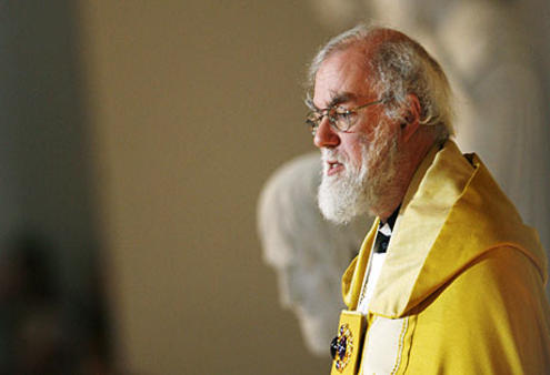 Dr Rowan Williams preaches during an ecumenical celebration at the Church of Our Lady in Copenhagen. Photo: Heribert Proepper/AP