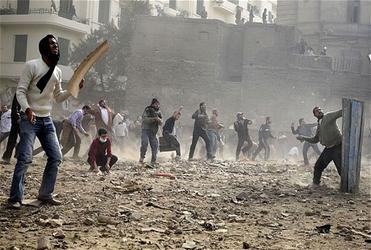 Violence in the streets of Cairo.