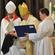 The Diocesan of Southwark, The Rt Rev Christopher Chessun (gold mitre) and area bishop Dr Richard Cheetham ordain Sr Veronica.