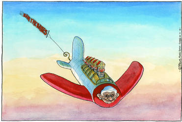 Flight of the bishops to Rome. By Steve Bell in the London Guardian