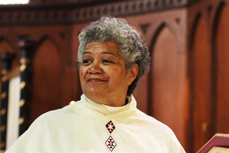 Rev Jacynthia Murphy is the Pirihi Awhina (supporting priest) at Holy Sepulchre.