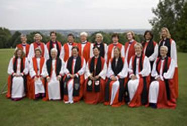 Women bishops line up at the 2008 Lambeth Conference.