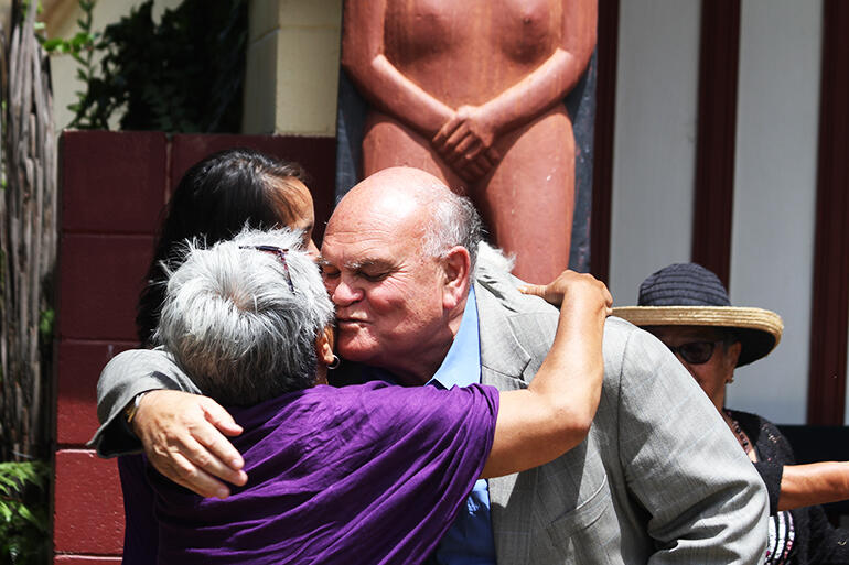 Selwyn Parata at Rongomaianiwaniwa, the marae next to St Mary's at Tikitiki. Selwyn Parata at Rongomaianiwaniwa, the marae next to St Mary's at Tikitiki.