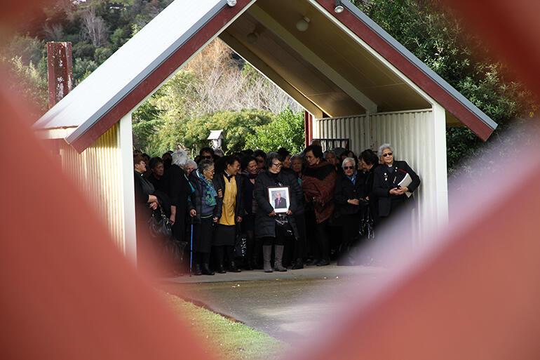 Waiting to be called on to Whakatu Marae. Waiting to be called on to Whakatu Marae.