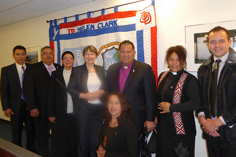 The members of the Aotearoa delegation meeting with ex-Prime Minister Helen Clark, who is now Head of the UN Development Programme.