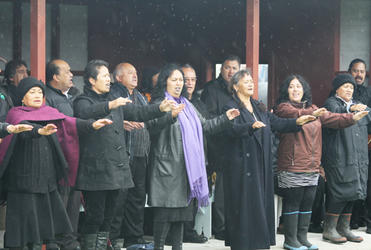 Amidst the solemnity, a life-affirming action song.