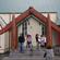 The new entrance to Tatai Hono. The small granite plaque acknowledges Manu Ihaka, the wife of Kingi Ihaka.