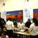 The refurbished kitchen, with its new art by Theresa Reihana.